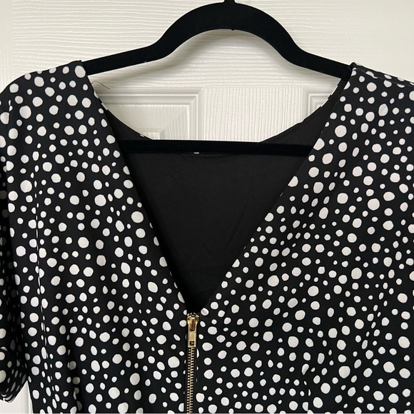 NWT Alexia Admor Black and White Polka Dot Dress - size SMALL - Picture 6 of 10